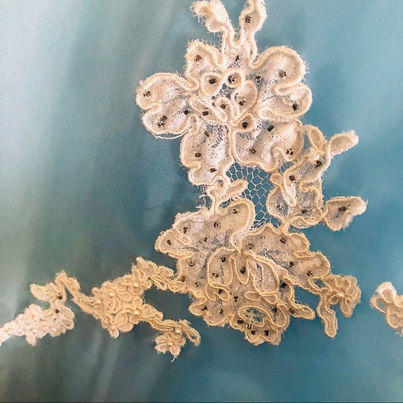 Crystal Blue Handmade Vintage Dress - Picture 7 of 7